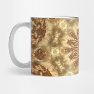 Molten Gold Fractal Mandala Kaleidoscope Abstract 2 Mug